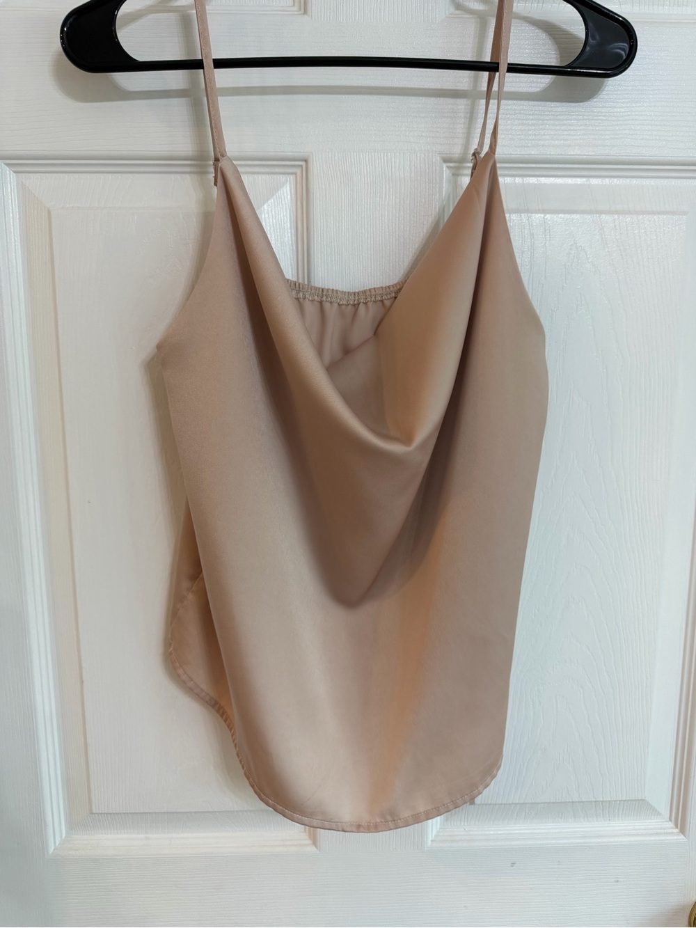 SHEIN Blush Satin Cowl Neck Camisole